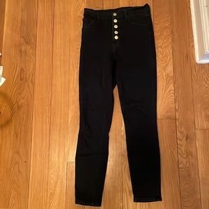 Jbrand Natasha skinny jean in navy with gold hardware